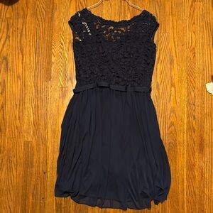 Elegant Navy Lace Dress